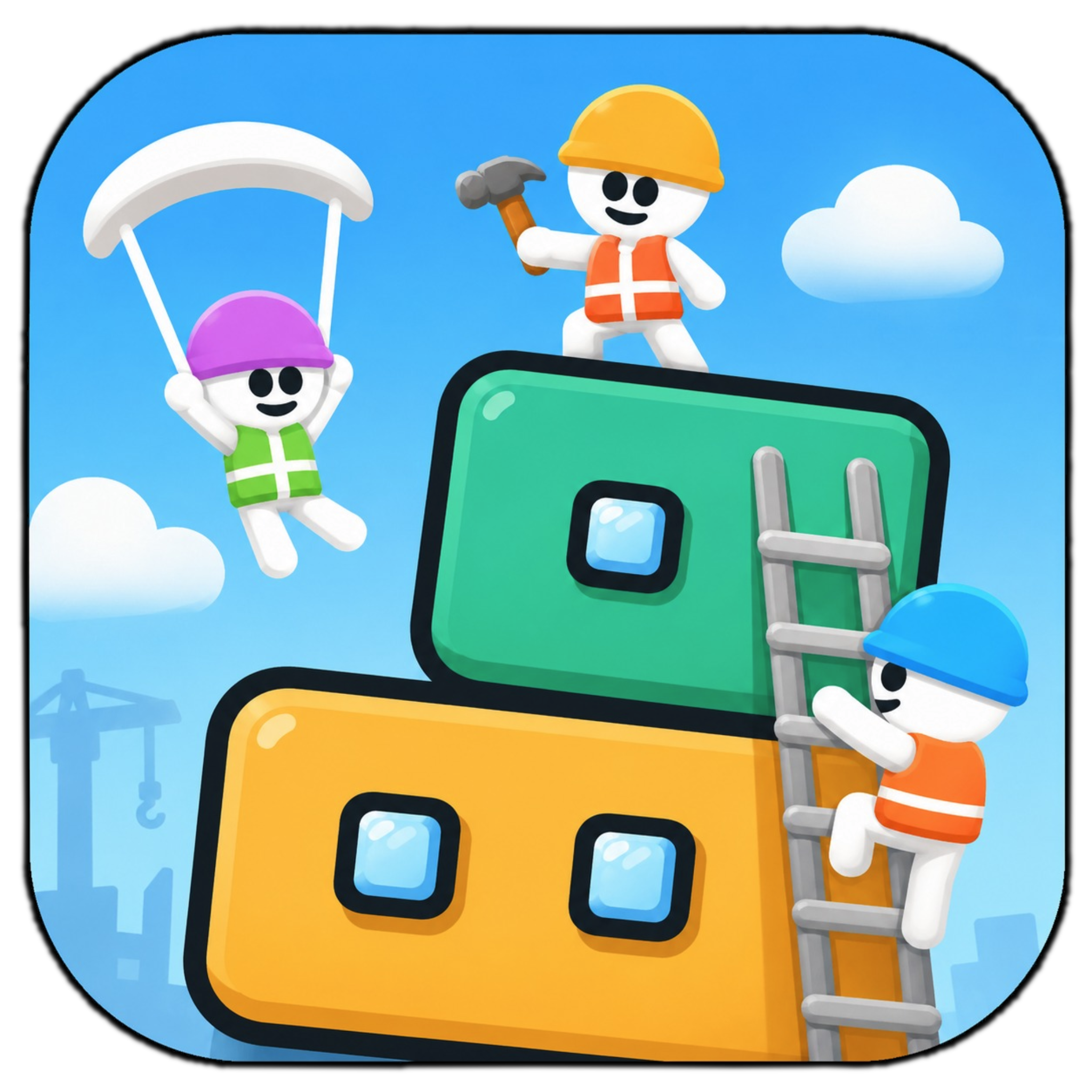 Construction-themed casual game icon